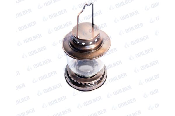 LAMPARA COBREADA PARA VELA - Imagen 1