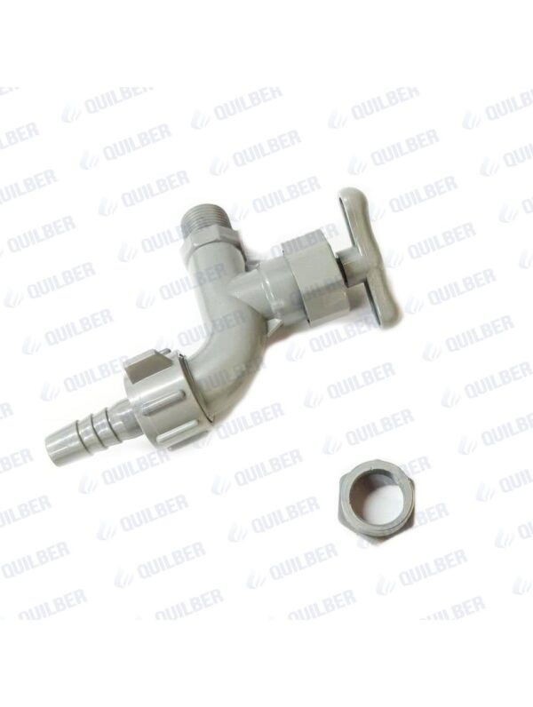 CANILLA PLASTICA 1/2 REFORZADA GRIS - Imagen 1