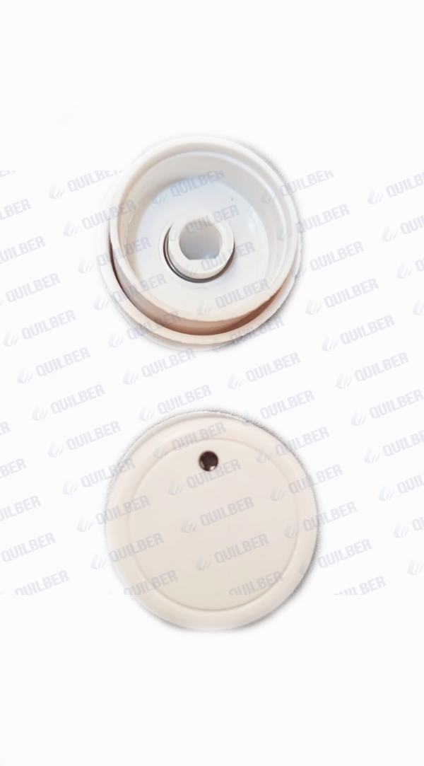 PERILLA LONGVIE CON BASE PERNO CORTO 8 MM BLANCO - Imagen 1