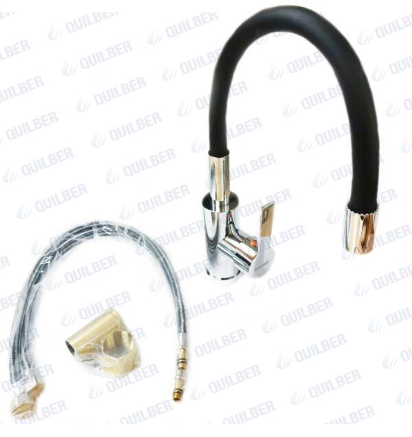 MONOCOMANDO COCINA ROCIADOR FLEXI NEGRO (1.050 KG) - Imagen 1